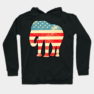 American Flag Elephant Hoodie